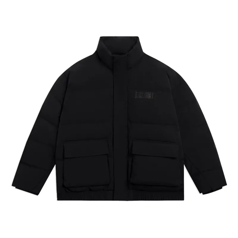 Li-Ning Counterflow Logo Down Jacket 'Black' AYMS387-1 sold by KicksCrew
