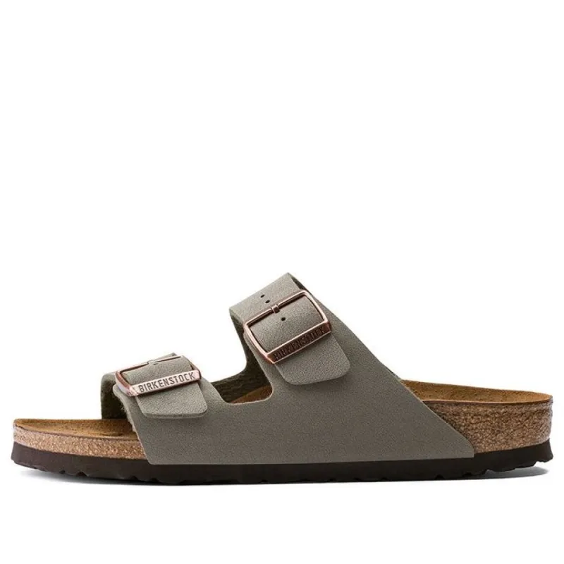 Birkenstock Arizona Birko-Flor Birkibuc Sandals 'Stone' 0151211 sold by KicksCrew