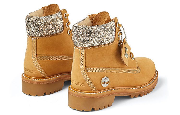 (WMNS) Timberland x Jimmy Choo 6 Inch Crystal Boots 'Wheat Nubuck with Crystals' A4274 sold by KicksCrew product image thumbnail 3