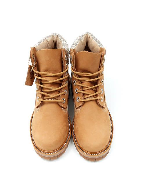 (WMNS) Timberland x Jimmy Choo 6 Inch Crystal Boots 'Wheat Nubuck with Crystals' A4274 sold by KicksCrew product image thumbnail 5