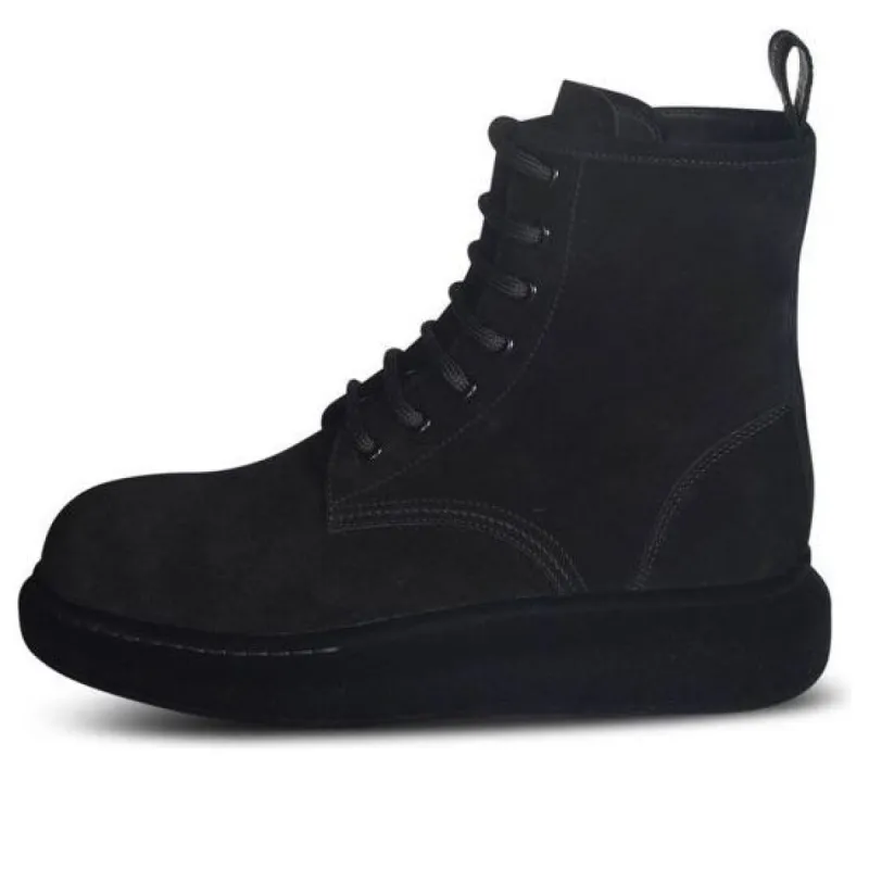 Alexander McQueen Leather Ankle Boots 'Black Suede' 625184WHXK91000 sold by KicksCrew