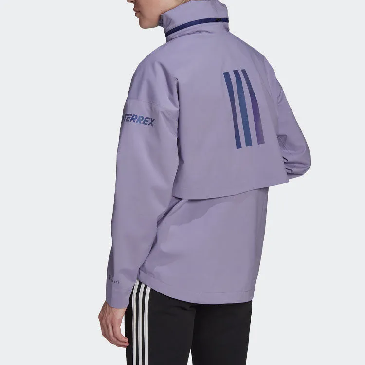(WMNS) adidas Terrex CT MyShelter Rain.RDY Jacket 'Purple' H65705 sold by KicksCrew product image thumbnail 3