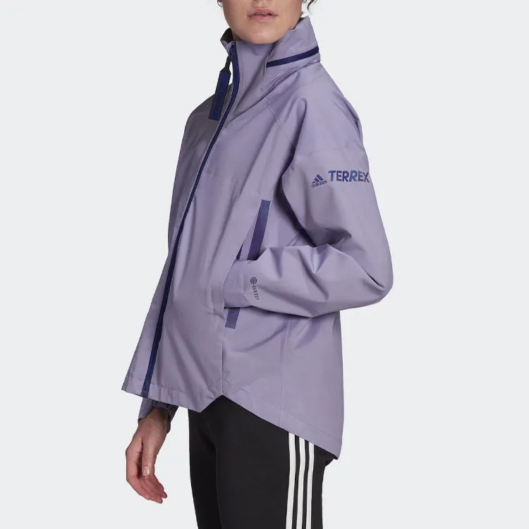 (WMNS) adidas Terrex CT MyShelter Rain.RDY Jacket 'Purple' H65705 sold by KicksCrew product image thumbnail 4