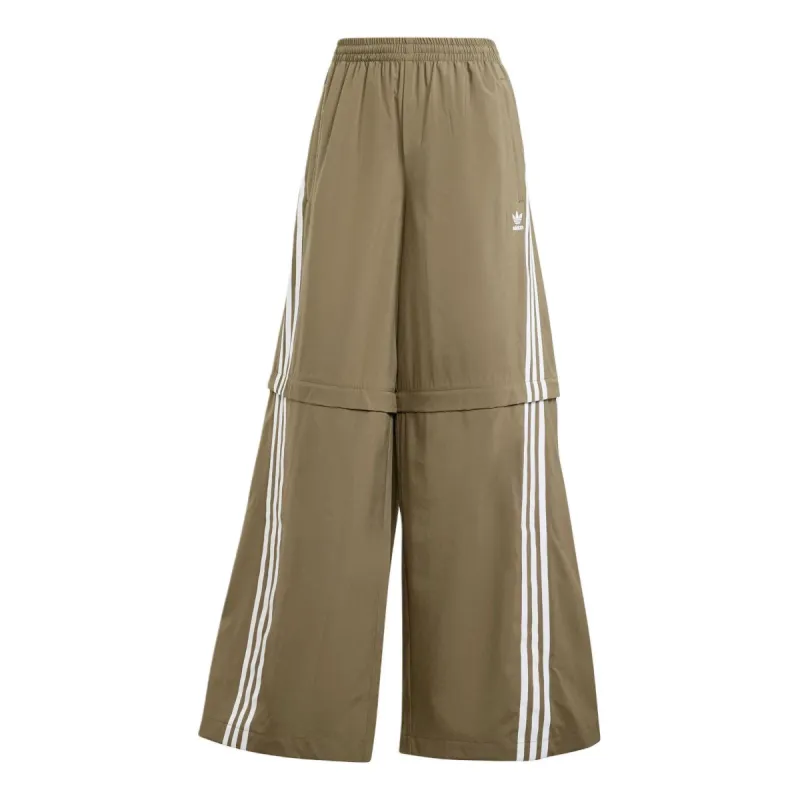 (WMNS) adidas Adilenium Season 2 Oversized Zip-Off Track Pants 'Olive Strata' JM9255 sold by KicksCrew