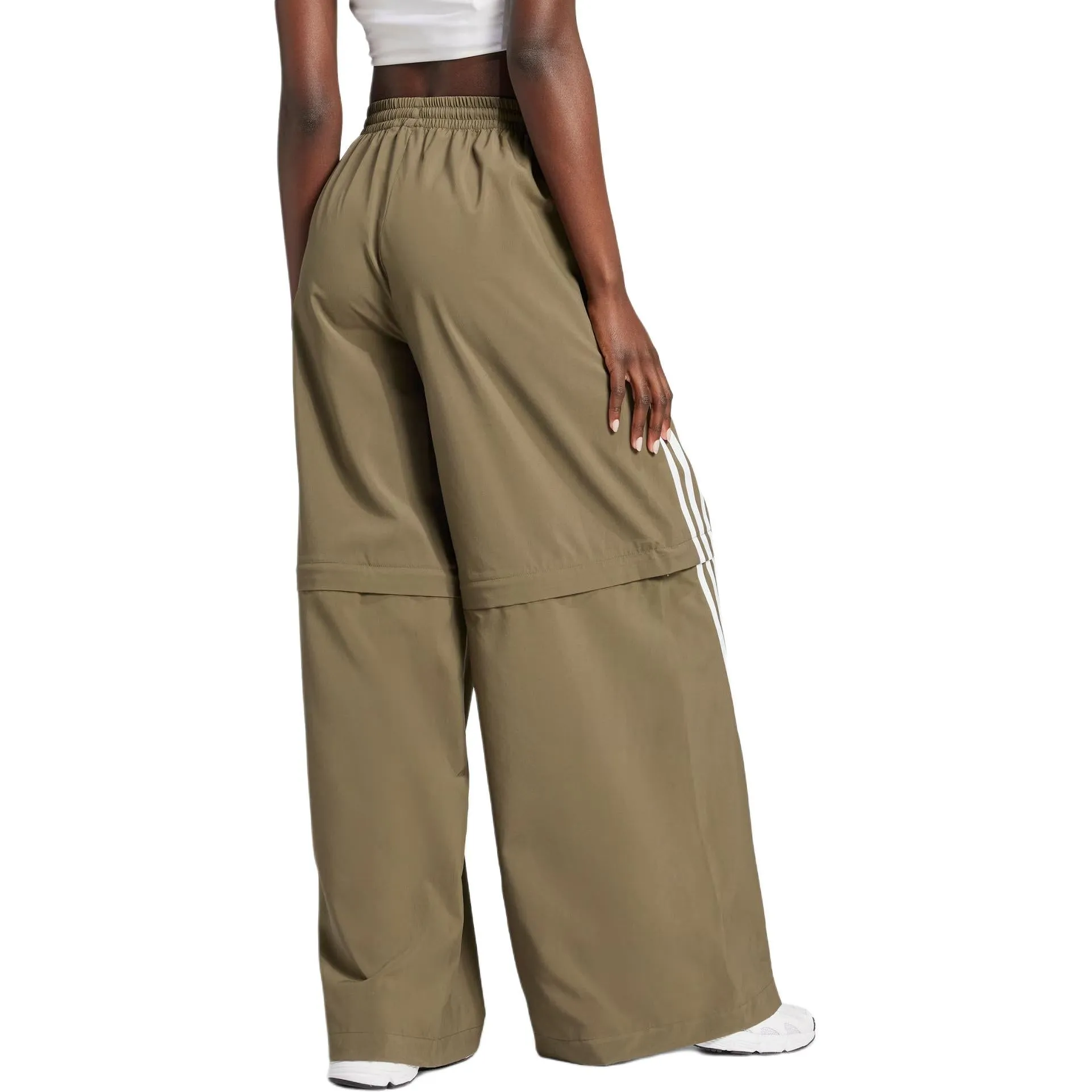 (WMNS) adidas Adilenium Season 2 Oversized Zip-Off Track Pants 'Olive Strata' JM9255 sold by KicksCrew product image thumbnail 3