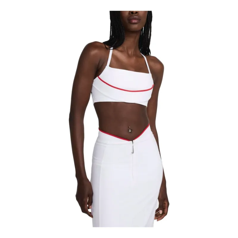 (WMNS) Nike x Jacquemus Sports Bra Asia Sizing 'White' FV5679-100 sold by KicksCrew