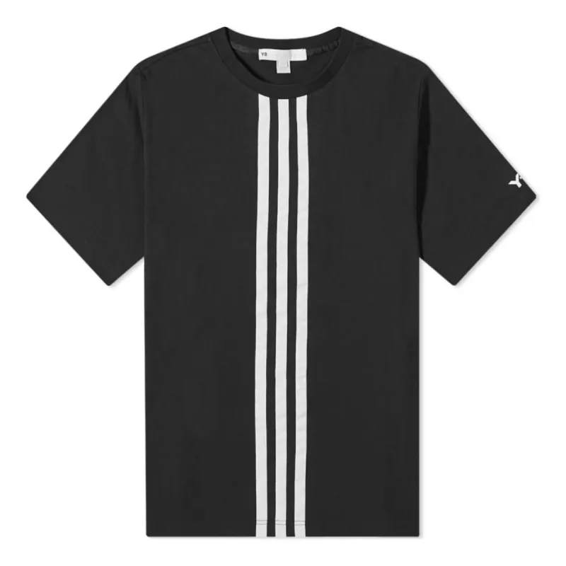 adidas Y-3 Center Front Stripes T-shirt 'Black White' HG6095 sold by KicksCrew