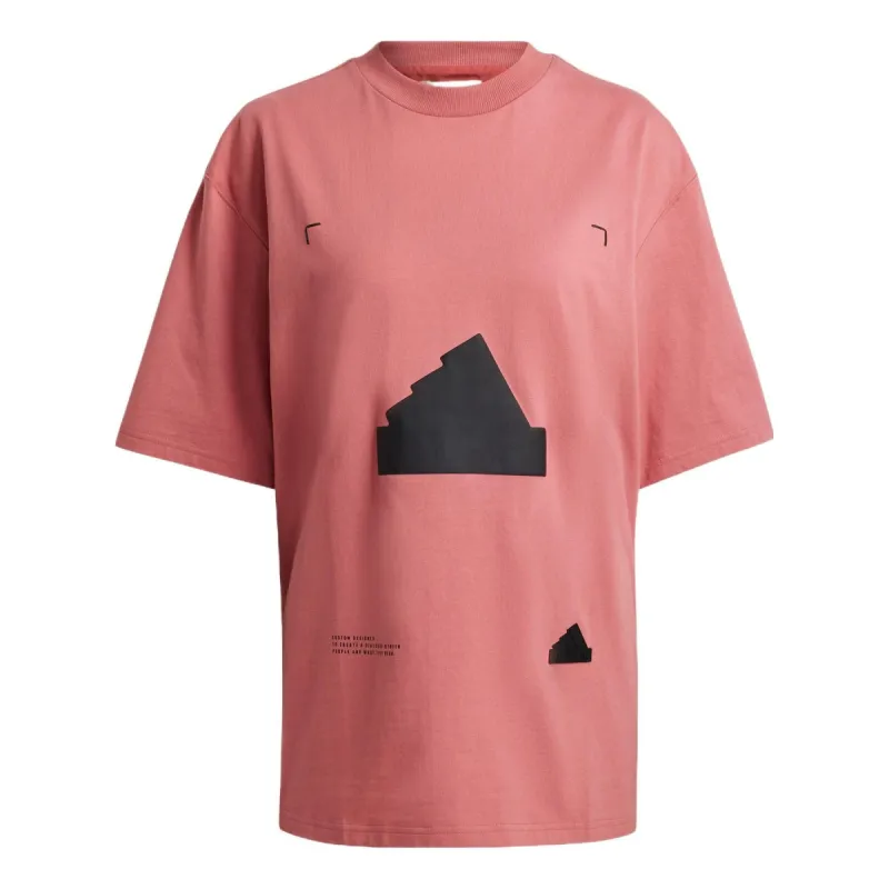 (WMNS) adidas Oversized T-Shirt 'Red Black' HG4356 sold by KicksCrew