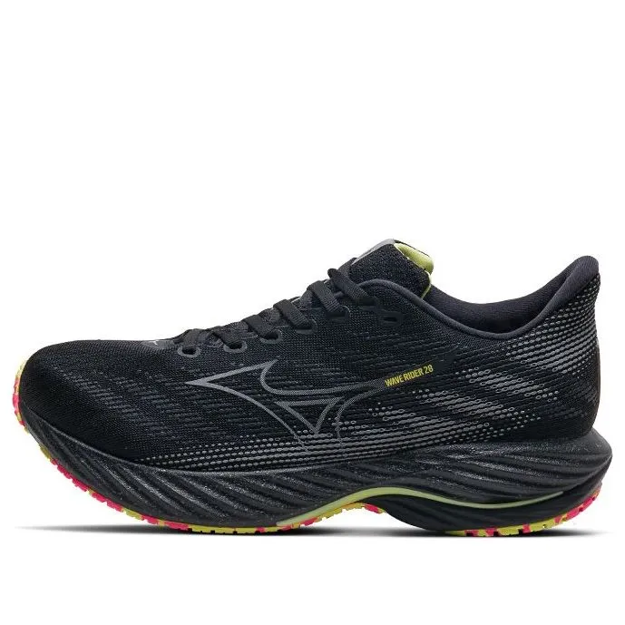 Mizuno Wave Rider 28 'Black Sunny Lime' J1GC246301 sold by KicksCrew