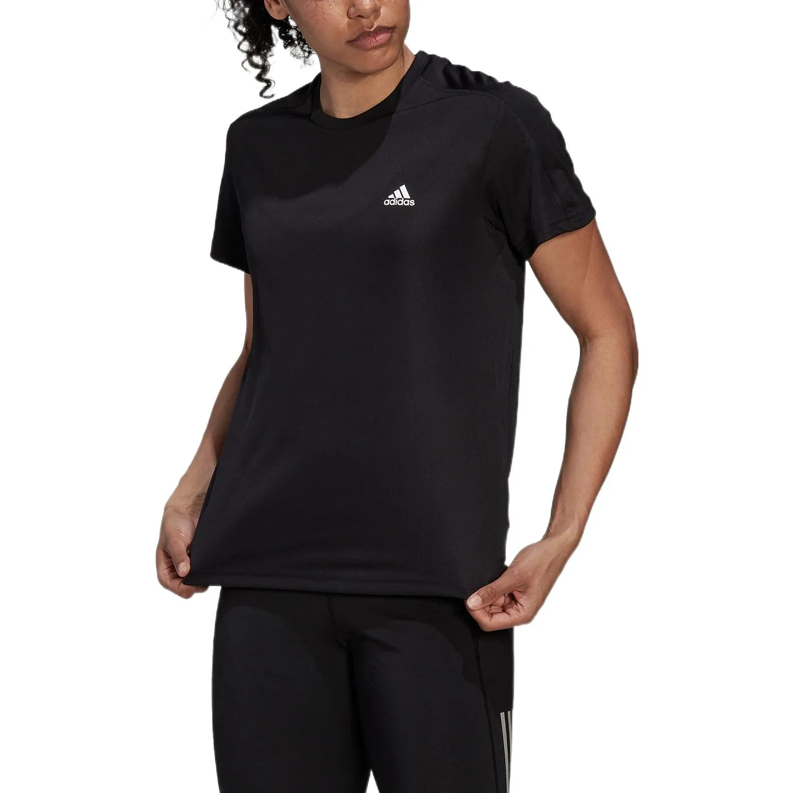 (WMNS) adidas Run It Running T-Shirt 'Black' HL1455 sold by KicksCrew product image thumbnail 2