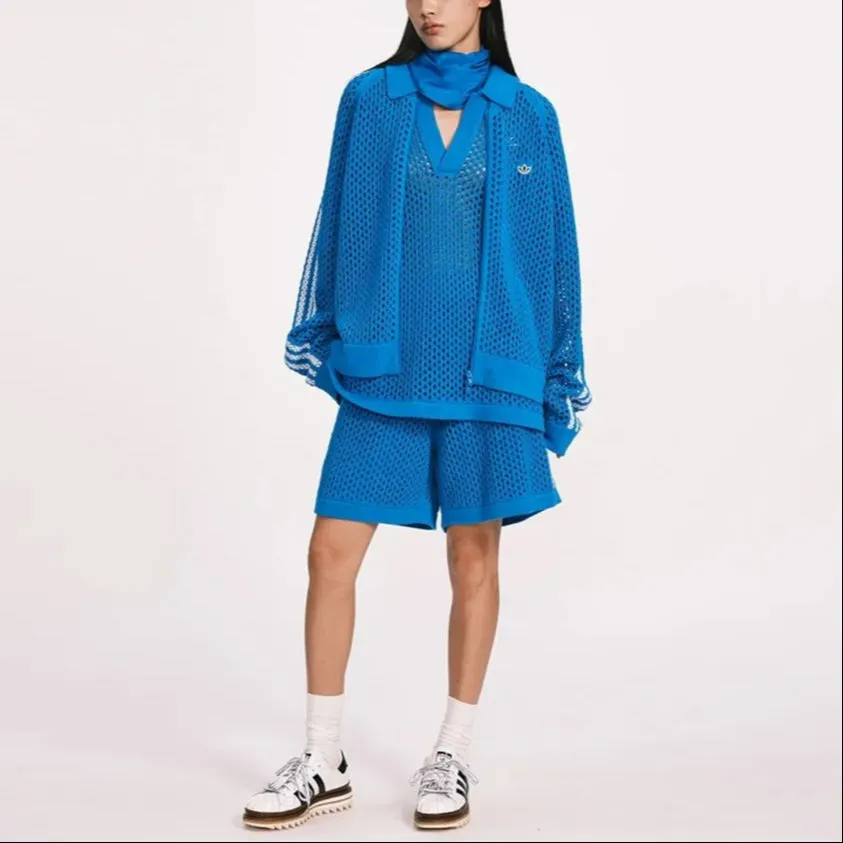 adidas x CLOT FW24 Crochet Shorts Asia Sizing 'Bright Blue' JF4272 sold by KicksCrew product image thumbnail 3