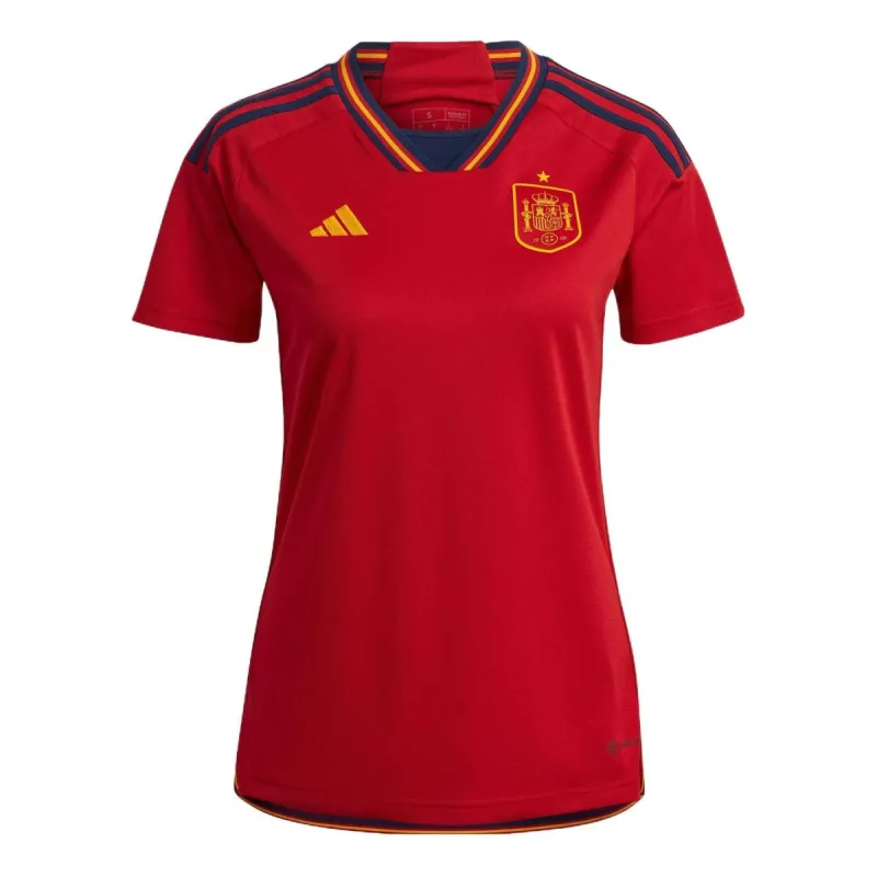 (WMNS) adidas Spain 22 Home Jersey 'Red' HF1409 sold by KicksCrew