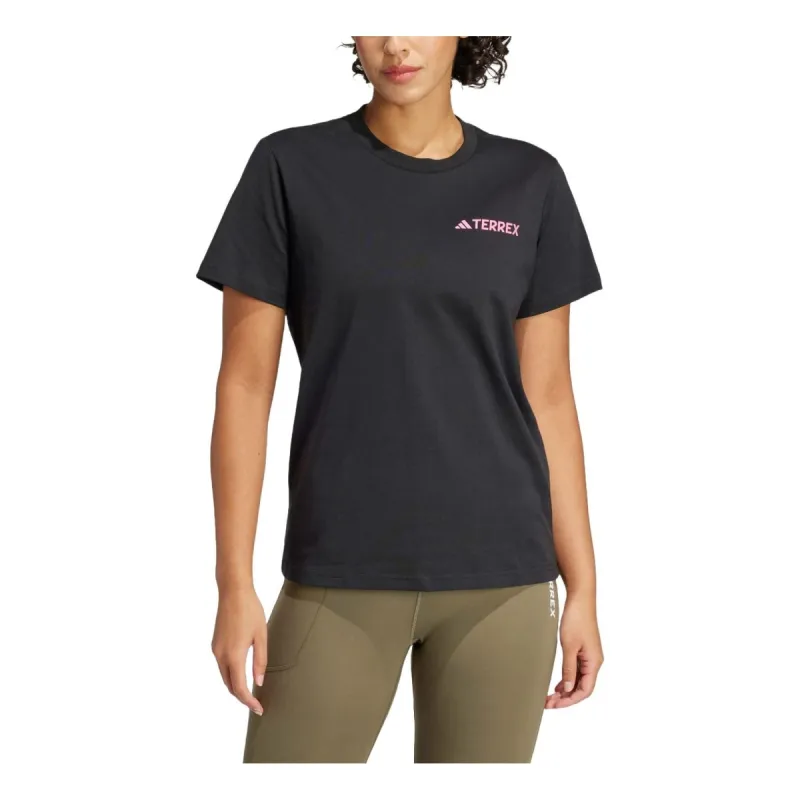 (WMNS) adidas Terrex Graphic T-Shirt 'Black' IZ0449 sold by KicksCrew