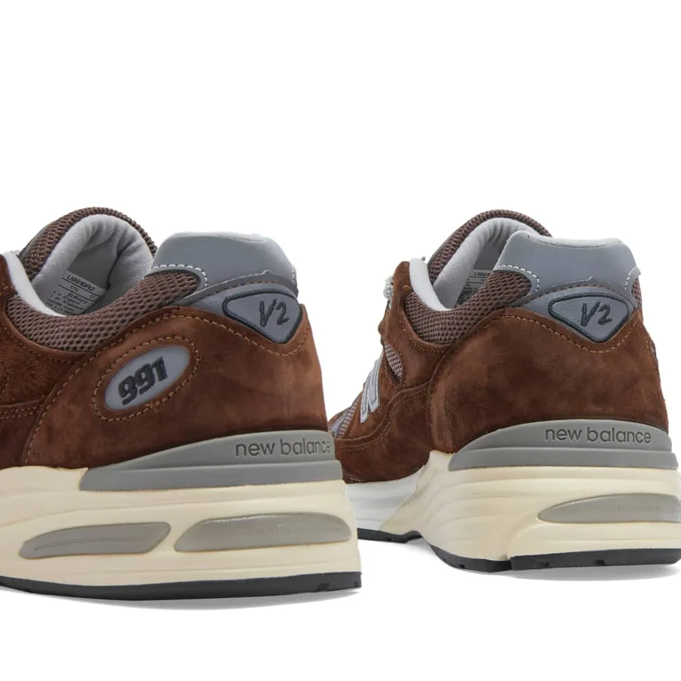 New Balance 991v2 Made in England 'Pinecone' U991BR2 sold by KicksCrew product image thumbnail 3