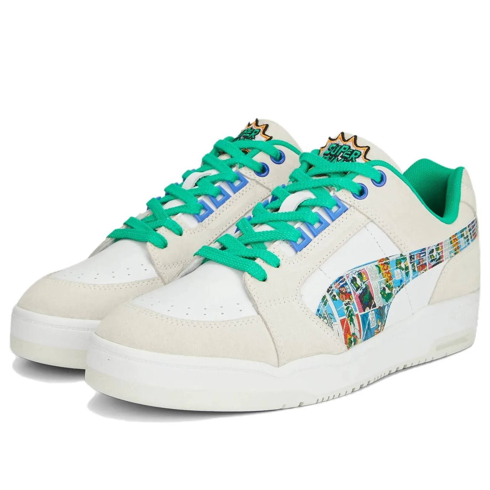 PUMA Slipstream Lo Super Comic 'White Green' 389428-01 sold by KicksCrew product image thumbnail 2