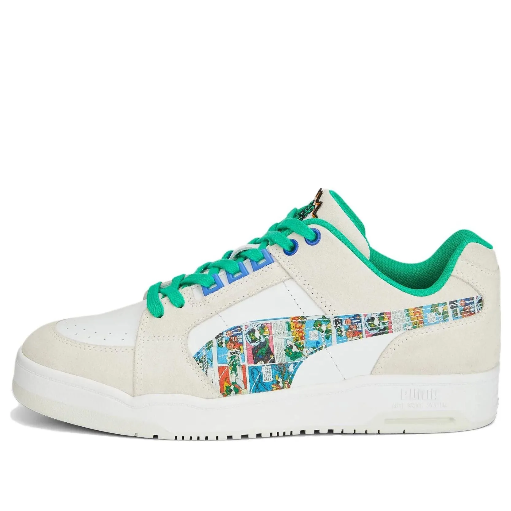 PUMA Slipstream Lo Super Comic 'White Green' 389428-01 sold by KicksCrew