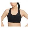 (WMNS) Nike Swoosh Front Zip Medium-Support Padded Sports Bra Asia Sizing 'Black' FN2732-010 sold by KicksCrew