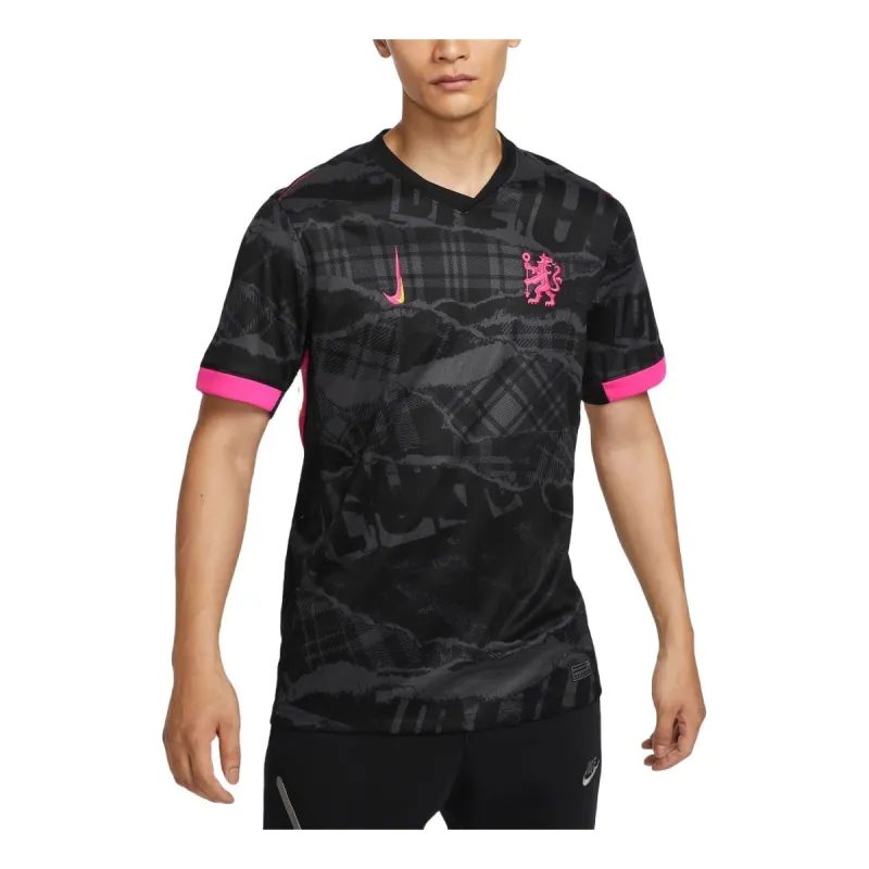 Nike Dri-FIT Chelsea F.C. 2024/25 Stadium Third Football Replica Jersey 'Black Pink' FQ2029-061 sold by KicksCrew