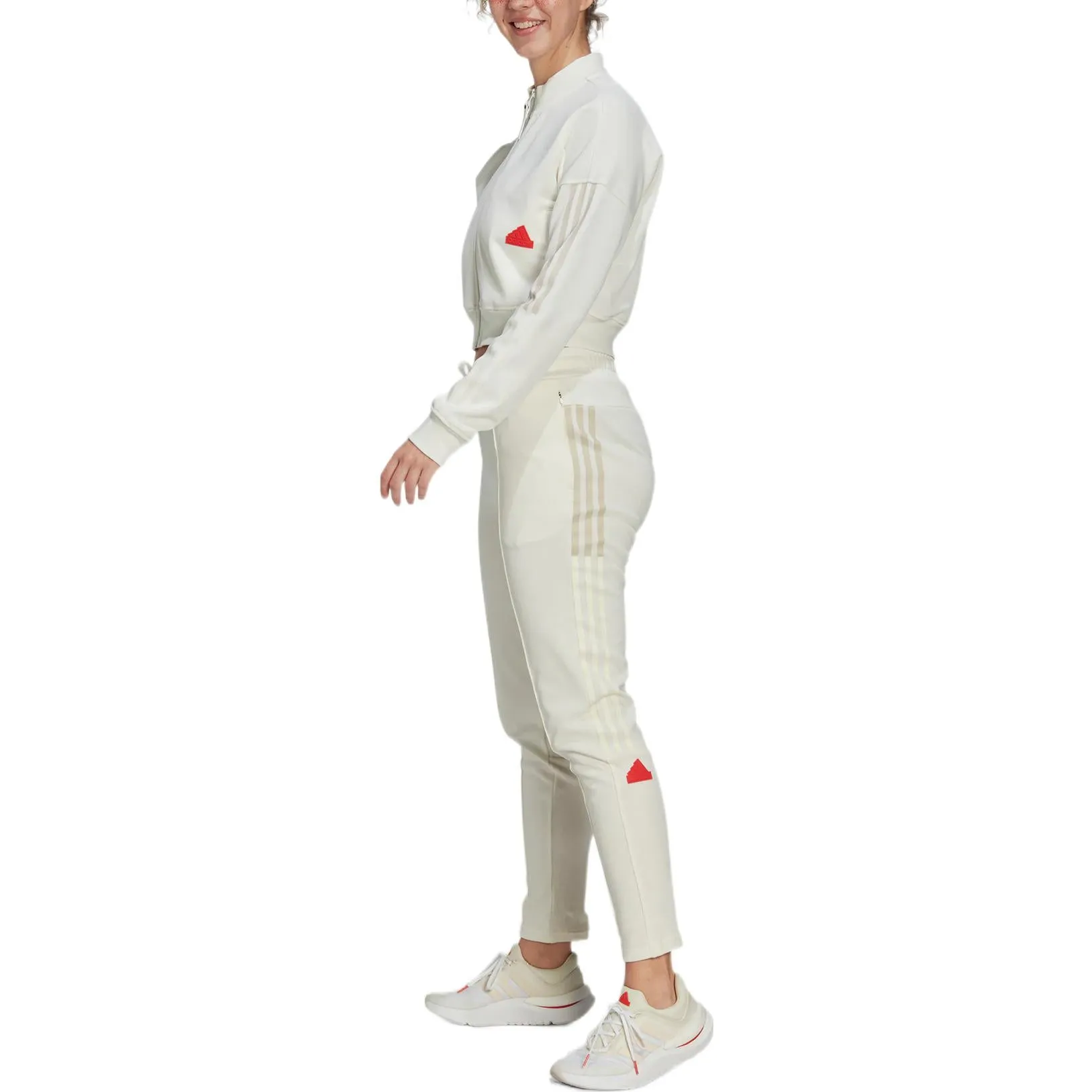 (WMNS) adidas Cropped Track Top 'White' HM2859 sold by KicksCrew product image thumbnail 2