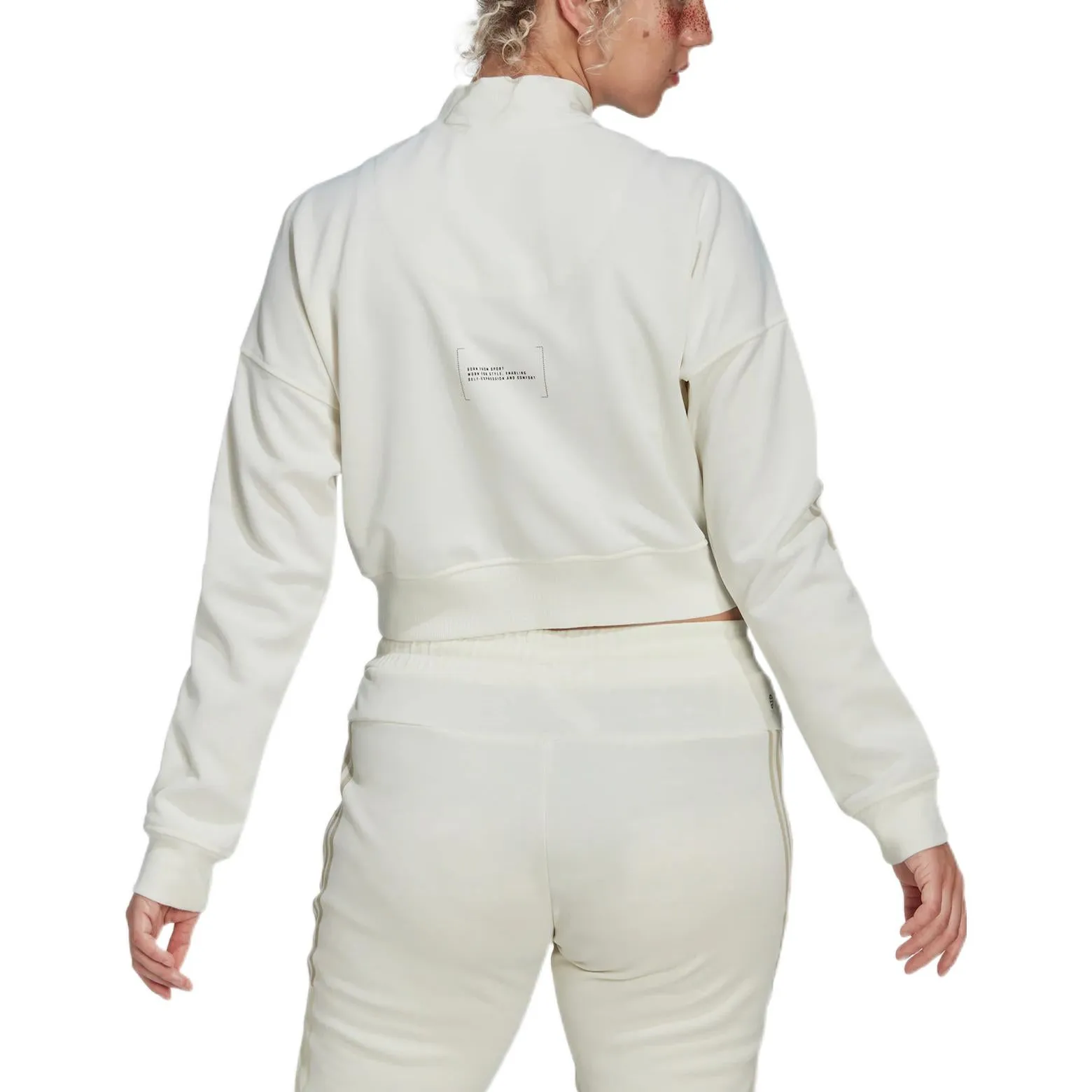 (WMNS) adidas Cropped Track Top 'White' HM2859 sold by KicksCrew product image thumbnail 5