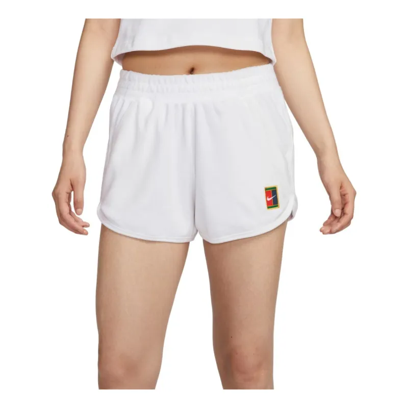 (WMNS) NikeCourt Heritage Mid-Rise French Terry Tennis Shorts Asia Sizing 'White' FQ2283-100 sold by KicksCrew