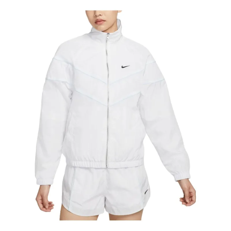 (WMNS) Nike Windrunner Loose UV Woven Full-Zip Jacket Asia Sizing 'White Black' FV6305-100 sold by KicksCrew