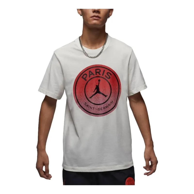 Air Jordan Paris Saint-Germain Graphic T-shirt Asia Sizing 'Sail' FV7729-133 sold by KicksCrew