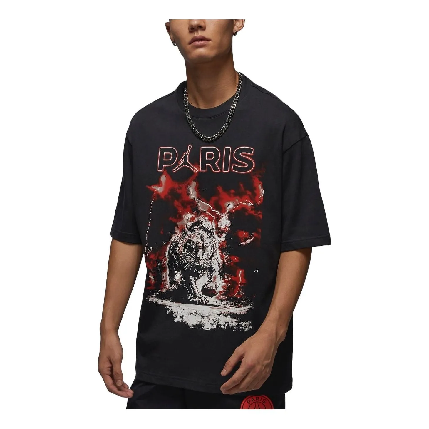Air Jordan Paris Saint-Germain Graphic T-shirt Asia Sizing 'Off Noir' FV7735-045 sold by KicksCrew