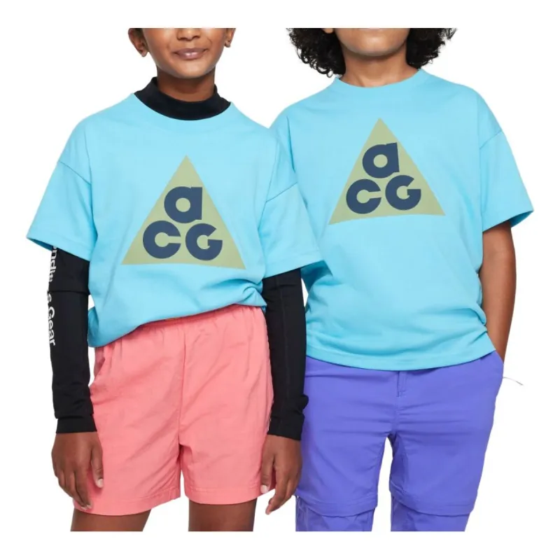 (GS) Nike ACG Dri-FIT Graphic T-shirt 'Light Blue' FZ5116-416 sold by KicksCrew
