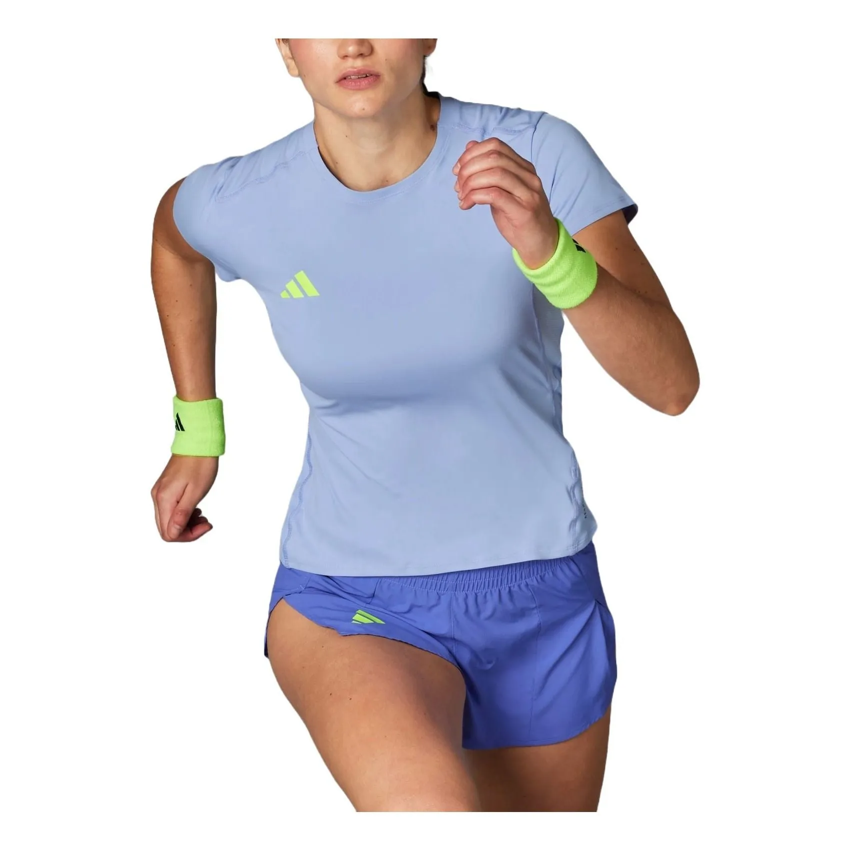 (WMNS) adidas Adizero Essentials Running T-shirt 'Blue Spark' IX2838 sold by KicksCrew