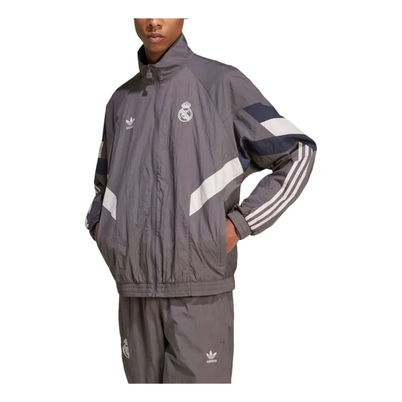 adidas Real Madrid Originals Track Jacket Asia Sizing 'Charcoal Grey' JI9479 sold by KicksCrew