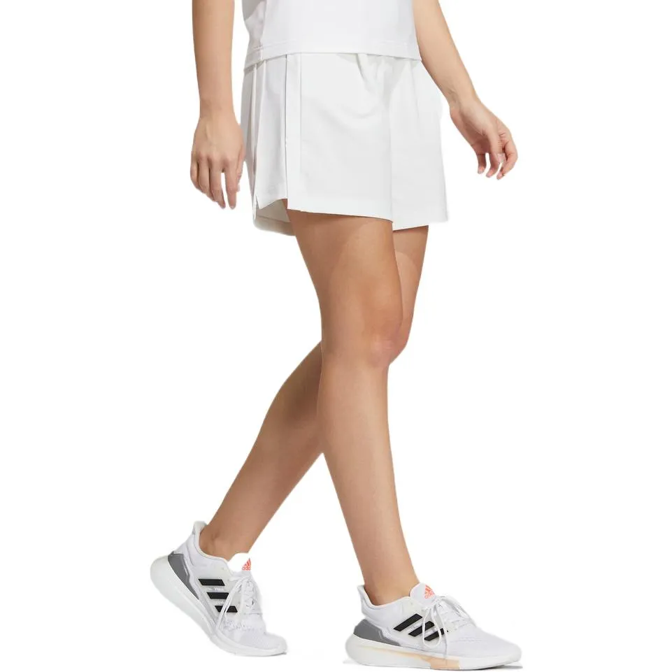 (WMNS) adidas Solid Color Logo Casual Shorts 'White' HF2463 sold by KicksCrew product image thumbnail 4