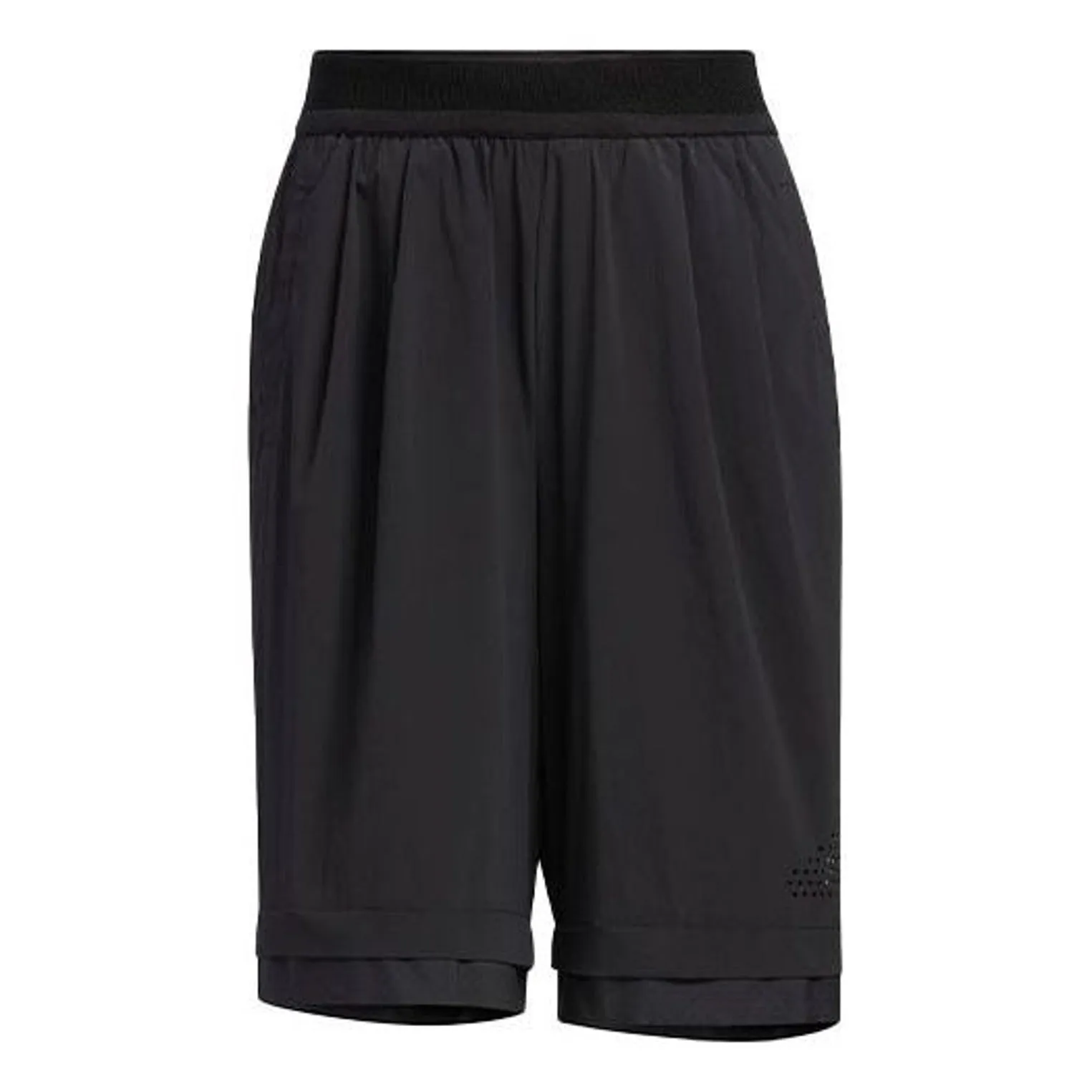 (WMNS) adidas Casual Drawstring Waist Solid Color Sports Shorts 'Black' HE9962 sold by KicksCrew