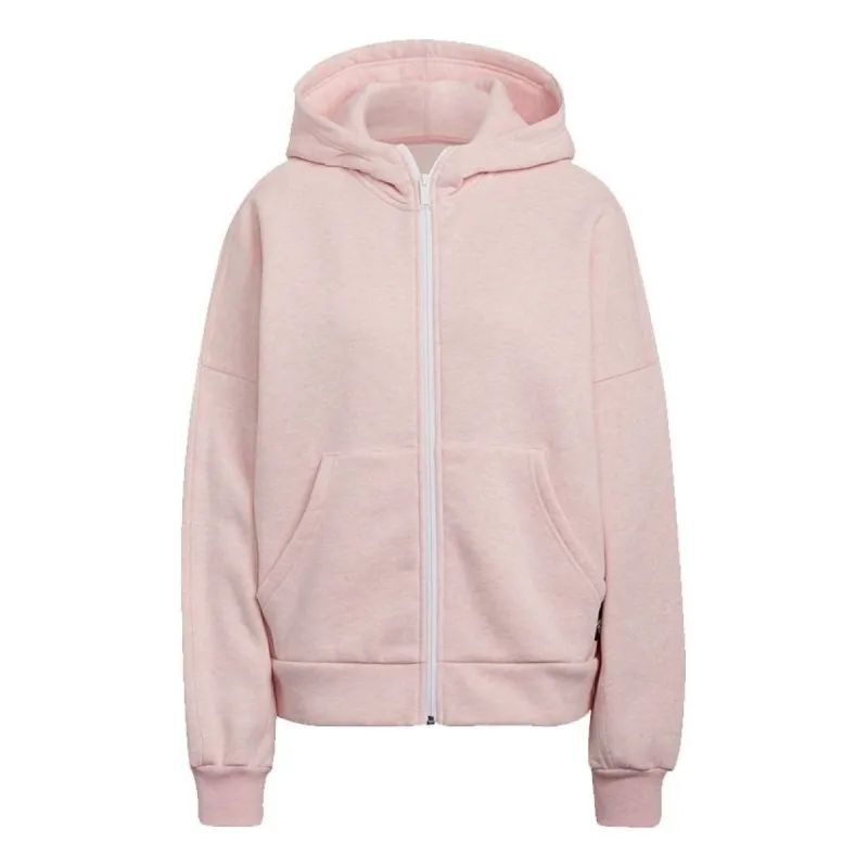 (WMNS) adidas Sportswear Studio Lounge Fleece Jacket 'Pink' HE4156 sold by KicksCrew