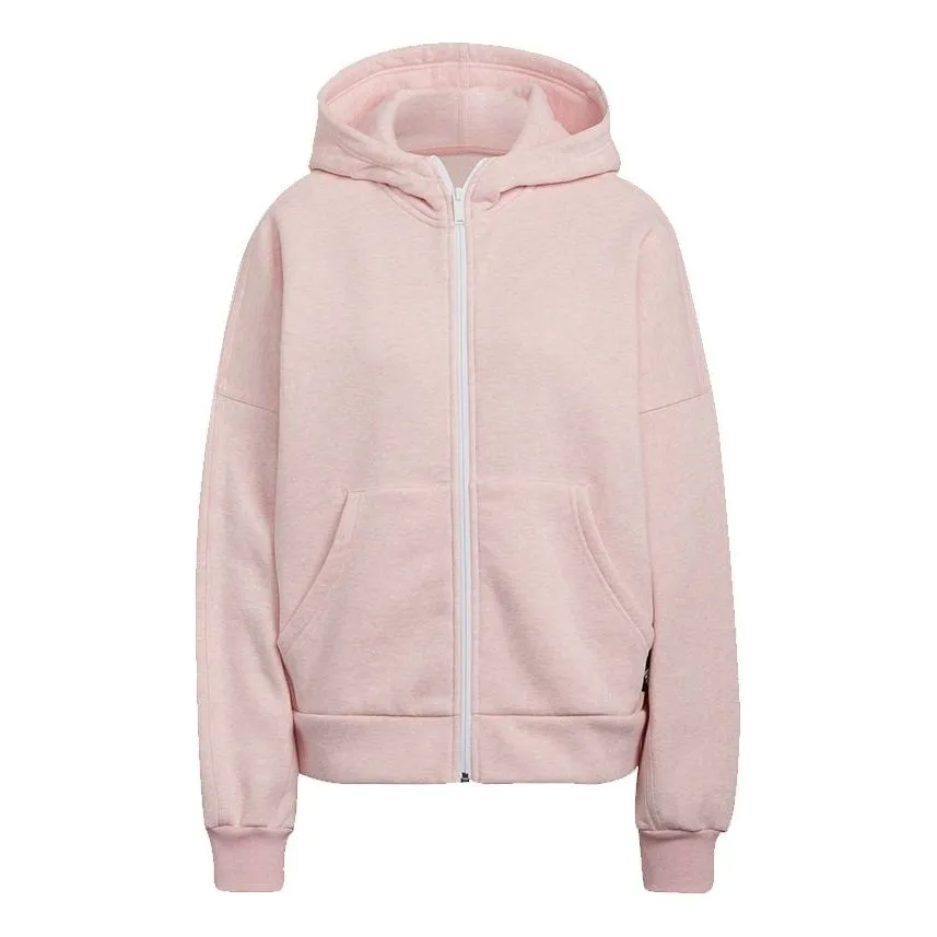 (WMNS) adidas Sportswear Studio Lounge Fleece Jacket 'Pink' HE4156 sold by KicksCrew