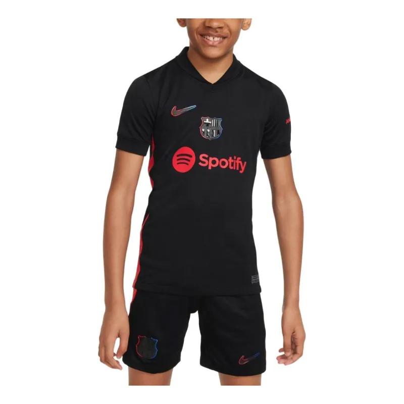 (GS) Nike FC Barcelona 24/25 Away Jersey 'Black Red' FN9148-011 sold by KicksCrew