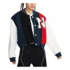 (WMNS) Nike Women by YOON Oversized Varsity Jacket Asia Sizing 'Black Navy White' FZ0281-010 sold by KicksCrew