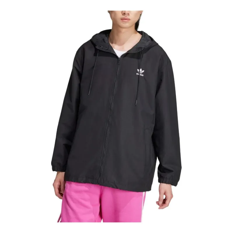 adidas Originals Trefoil Windbreaker 'Black White' IZ1844 sold by KicksCrew