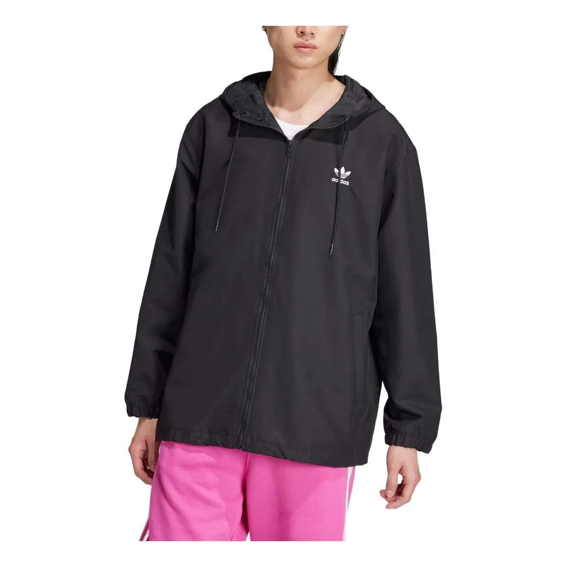 adidas Originals Trefoil Windbreaker 'Black White' IZ1844 sold by KicksCrew