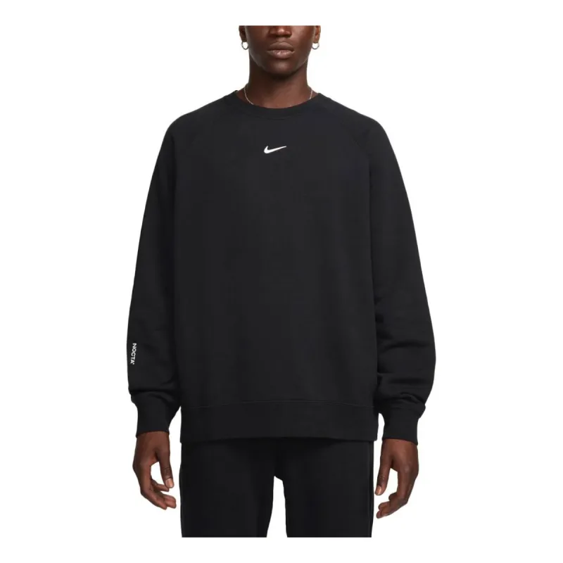 Nike x NOCTA Fleece CS Crewneck Sweatshirt 'Black White' FN8160-010 sold by KicksCrew