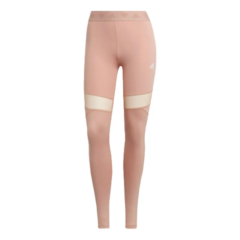 (WMNS) adidas Hyperglam High-Rise Long Tights 'Pink' HC2912 sold by KicksCrew