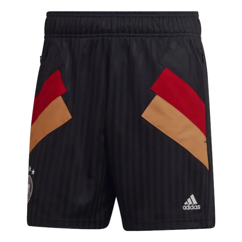 adidas Germany Icon Shorts 'Black Yellow Red' HC1268 sold by KicksCrew