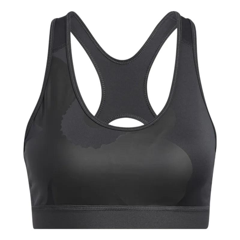 (WMNS) adidas x Marimekko Believe This Medium-Support Bra 'Black' HA3376 sold by KicksCrew