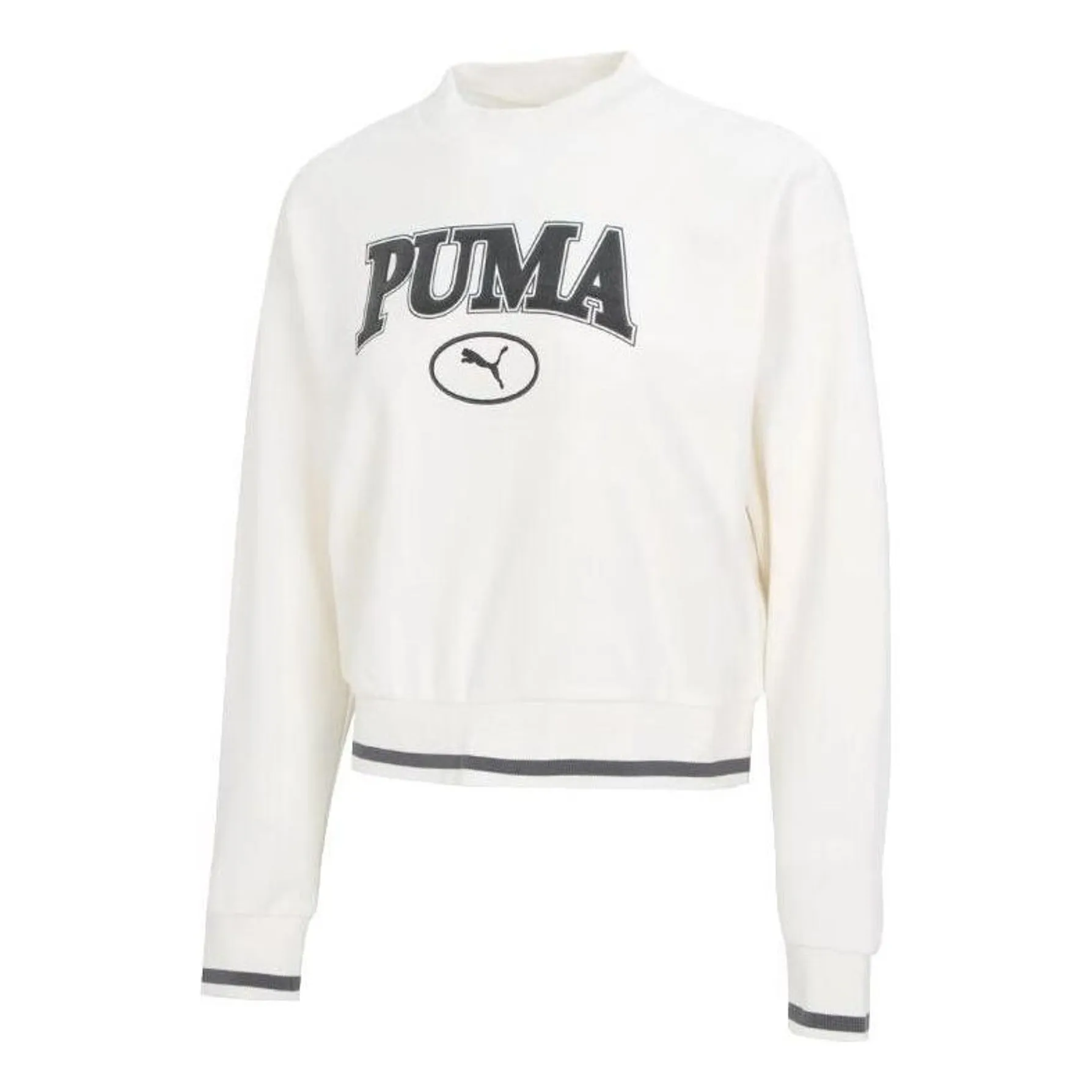 (WMNS) PUMA Logo Sweatshirt 'White Black' 623597-65 sold by KicksCrew