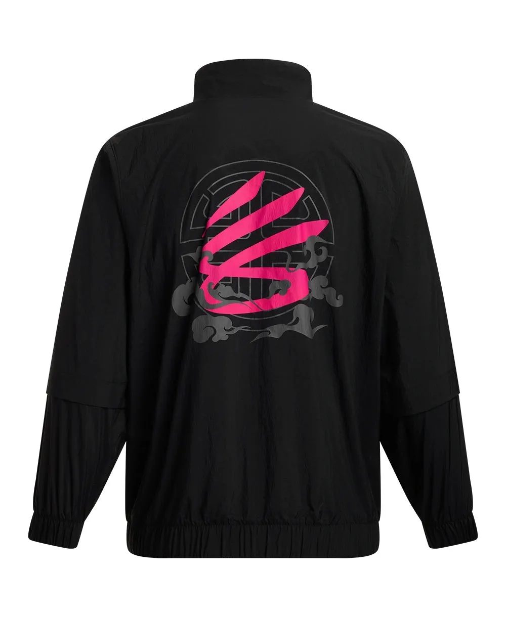 Under Armour Curry Tour Graphic Track Jacket 'Black Pink' 6000781-001 sold by KicksCrew product image thumbnail 2