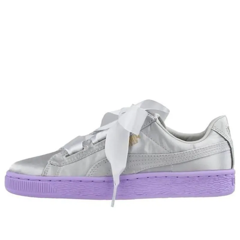 (GS) PUMA Basket Heart Tween 'Silver Purple' 365141-02 sold by KicksCrew
