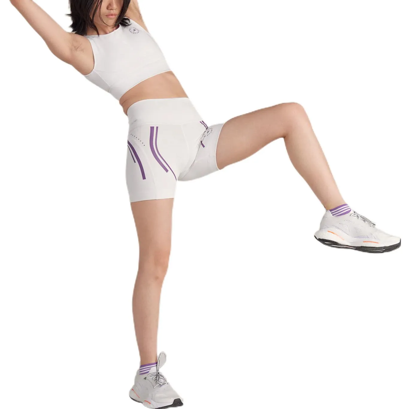 (WMNS) adidas by Stella McCartney TruePurpose Training Crop Top 'White' HI6031 sold by KicksCrew product image thumbnail 3