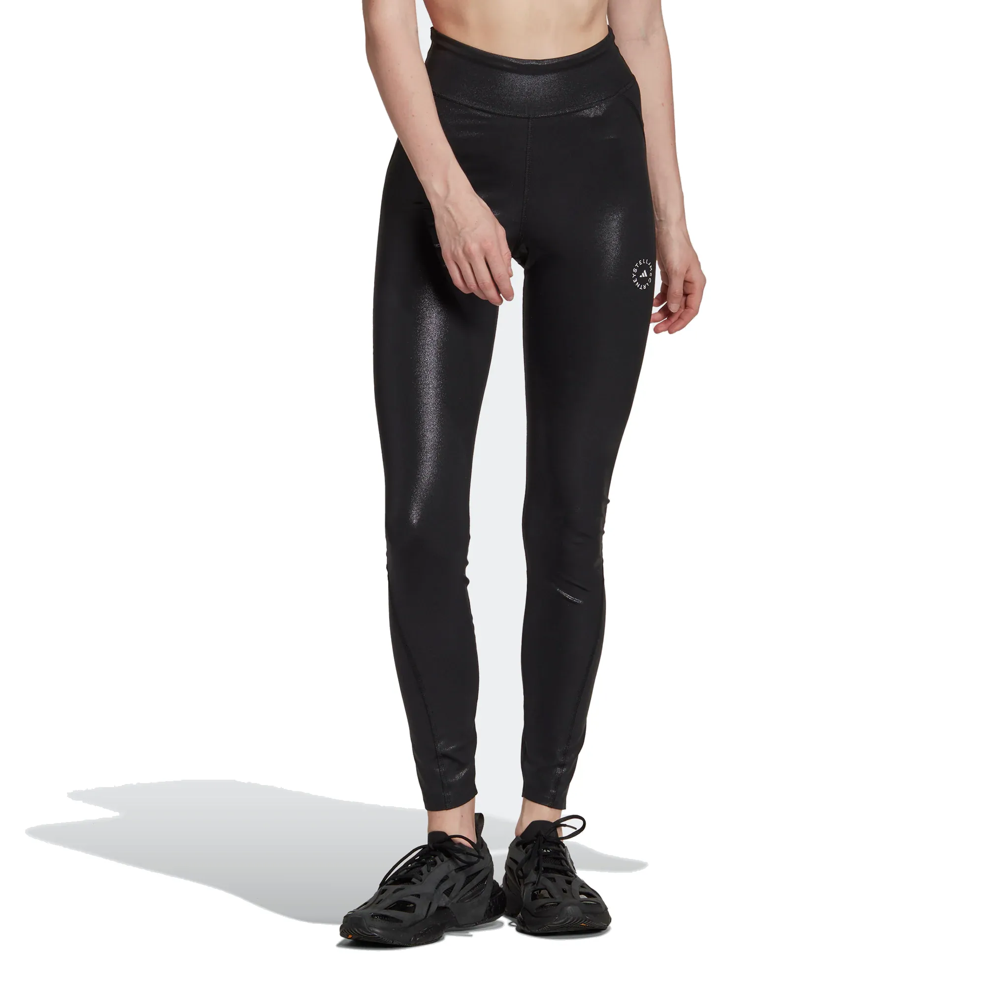 (WMNS) adidas by Stella McCartney Shiny Training Leggings 'Black' HI1937 sold by KicksCrew product image thumbnail 2