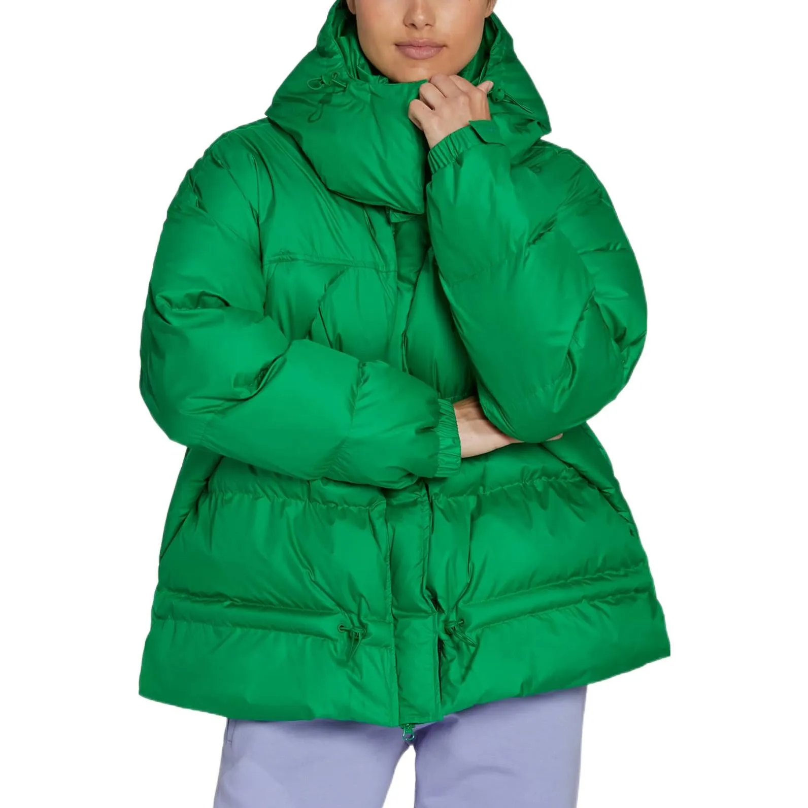 (WMNS) adidas by stella Mccartney Mid-Length Padded Winter Jacket 'Green' HG6897 sold by KicksCrew product image thumbnail 3