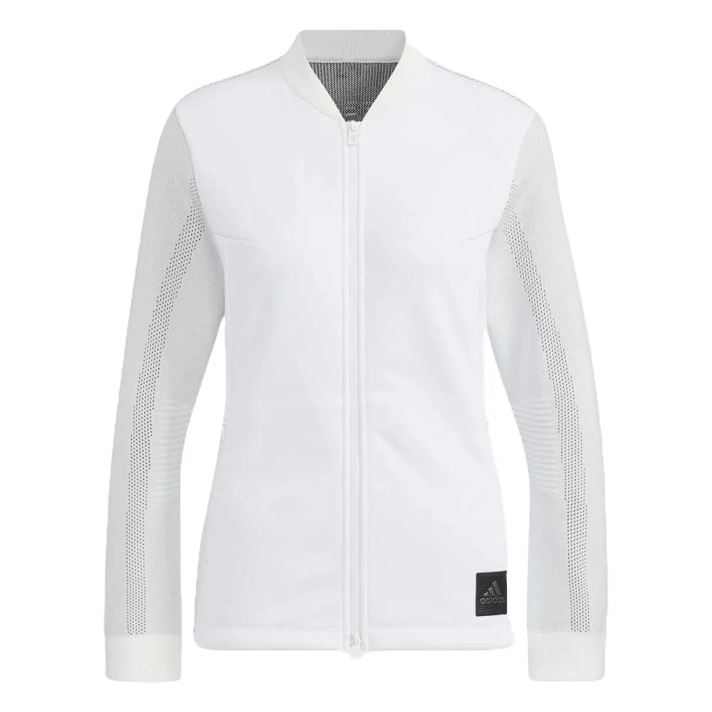 (WMNS) adidas AEROKNIT Fabric Mix Long Sleeve Full Zip Jacket 'White' HG1672 sold by KicksCrew